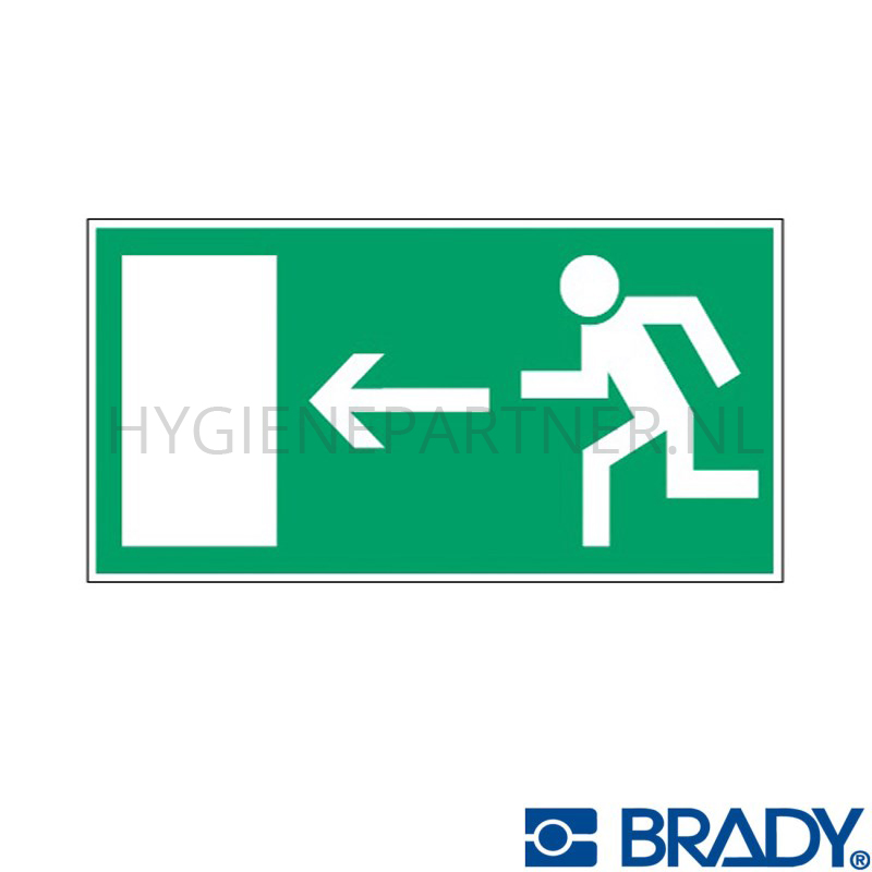 SB101015 Bord nooduitgang links PIC 358 PP 400x200 mm